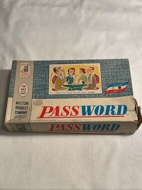 Vintage Milton Bradley Password Board Game - Blue and Red Box Artwork Volume 2